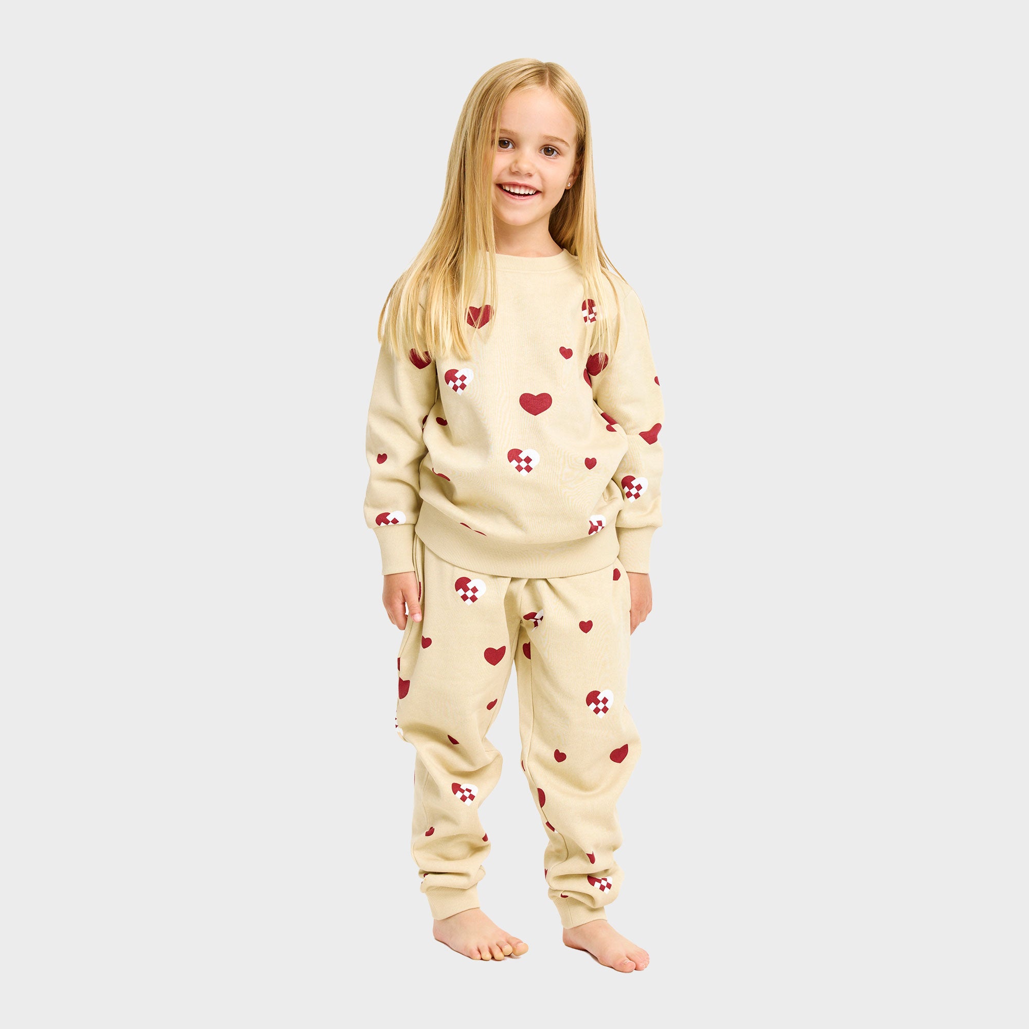 Julehjerte sweatset - Barn.